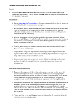 Algemene voorwaarden: Epson VI Peak Promo 2014 De actie