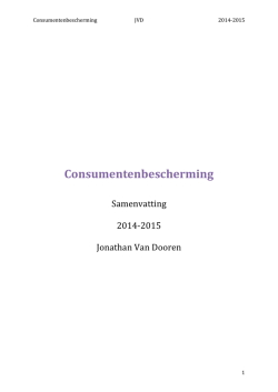 samenvattingjvd-ma2-bs-consumentenbescherming