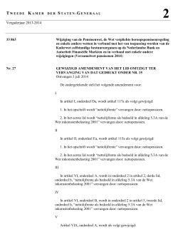 Amendement nr. 27 van Omtzigt