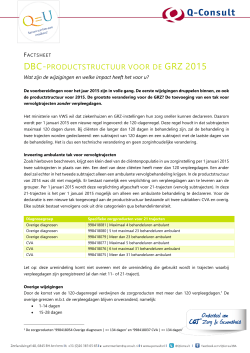 Factsheet DBC-productstructuur voor de GRZ 2015 - Q