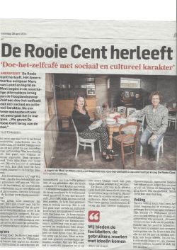 Doe-het-zelf caf&eacute; De Rooie Cent
