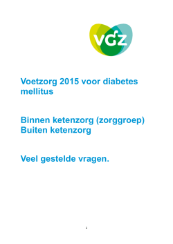 FAQ 2015 Diabetische voetzorg