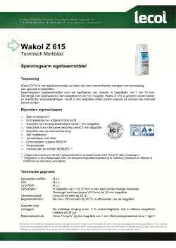 Wakol Z615 Technische Productblad