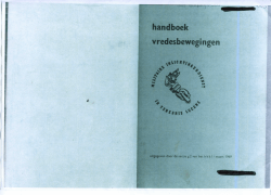 handboek vredesbewegingen - nationaal veiligheidsarchief