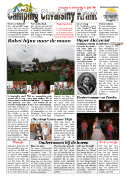 donderdag 31 juli - Camping Chvalsiny