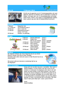 Info 10 5 februari 2014 - Basisschool De Wegwijzer