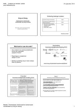handout verdiepingssessie - Helleadvies