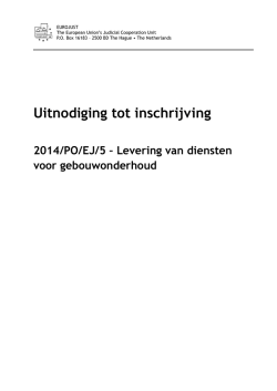 Invitation to Tender - Eurojust