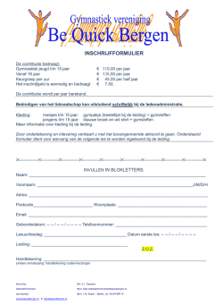 Inschrijfformulier op briefpapier 2013/2014+lesrooster