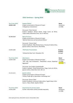 EDLE Seminars – Spring 2014