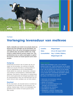 Flyer verlenging levensduur van melkvee 2015