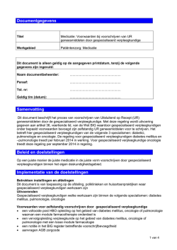 Documentgegevens Samenvatting Beleid en doelstellingen