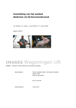 Inschatting van het aanbod diadrome vis bij
