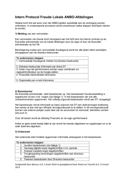 Intern fraudeprotocol afdelingen