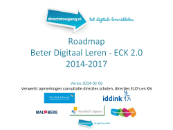 ECK 2.0 2014-‐2017 - Educatieve contentketen