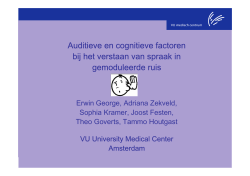 Auditieve en cognitieve factoren bij het verstaan van spraak in