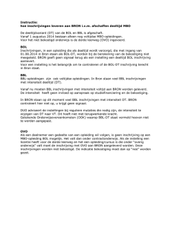 Instructie voltijd en deeltijd in Bron