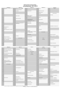 schoolkalender 2014-2015 - Steinerschool Leuven de Zonnewijzer