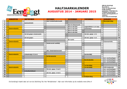 Halfjaarkalender augustus 2014 - januari 2015