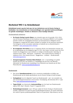 Herbeleef WO I in Scheldeland