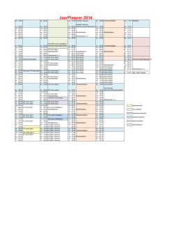 Jaarplanning