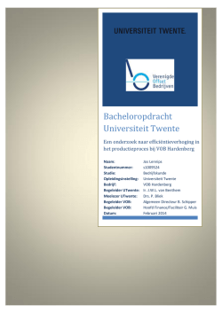 Bacheloropdracht Universiteit Twente