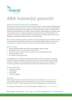ABA trainer(s) gezocht
