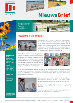 NieuwsBrief - Woonstichting Gendt
