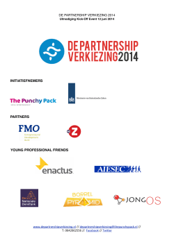 Uitnodiging Kick-Off Event De Partnership Verkiezing 2014