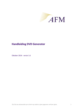 Handleiding DVD Generator