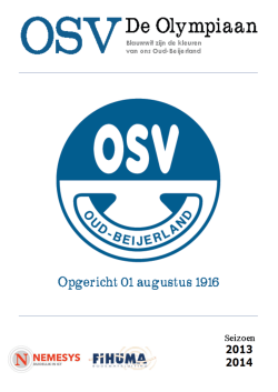 10e weekbrief - OSV Oud