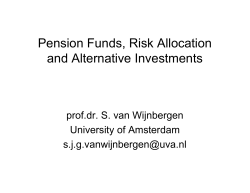 Pension Funds, Risk Allocation and Alternative Investments
