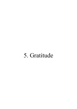 5. Gratitude