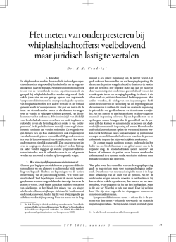 Het meten van onderpresteren bij whiplashslachtoffers