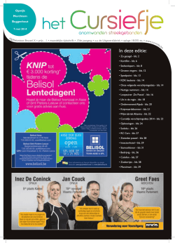 In deze editie: