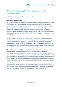 Herziening Monitor Investeren voor de Toekomst
