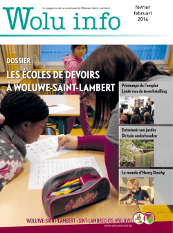 Dossier : les &eacute;coles De Devoirs &agrave; woluwe-saint