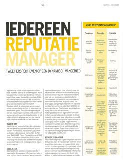 Iedereen reputatiemanager (door Paul Stamsnijder)