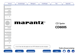 CD6005 - Marantz NL | Home