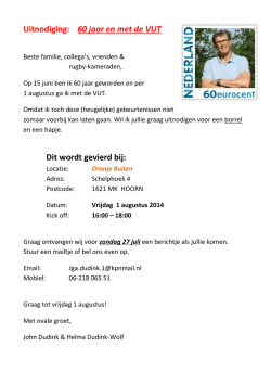 John Dudink 60 Jaar