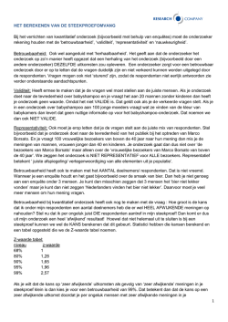 Het berekenen van de steekproef omvang