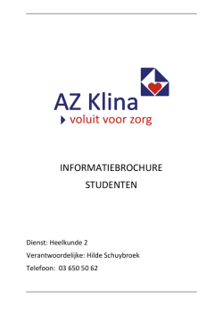 INFORMATIEBROCHURE STUDENTEN