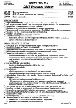 Doro 110-115 specificaties