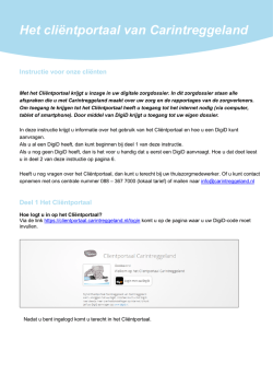 Werkinstructie Clientportaal