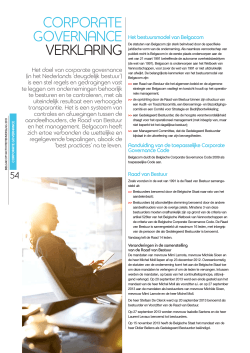 corporate governance verklaring - Belgacom