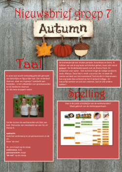 Klik hier voor de groepsnieuwsbrief november 2014 uit groep 7.