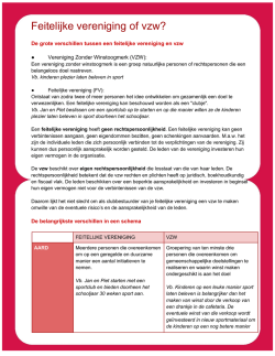 Een feitelijke vereniging of vzw?