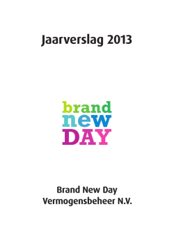 Jaarverslag 2013