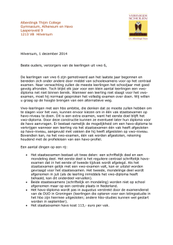 Havo route  - Verenigde Scholen JA Alberdingk Thijm
