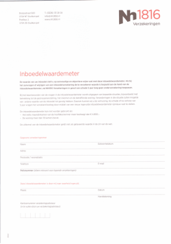 Inboedelwaardemeter - De Haan en Buis Verzekeringen